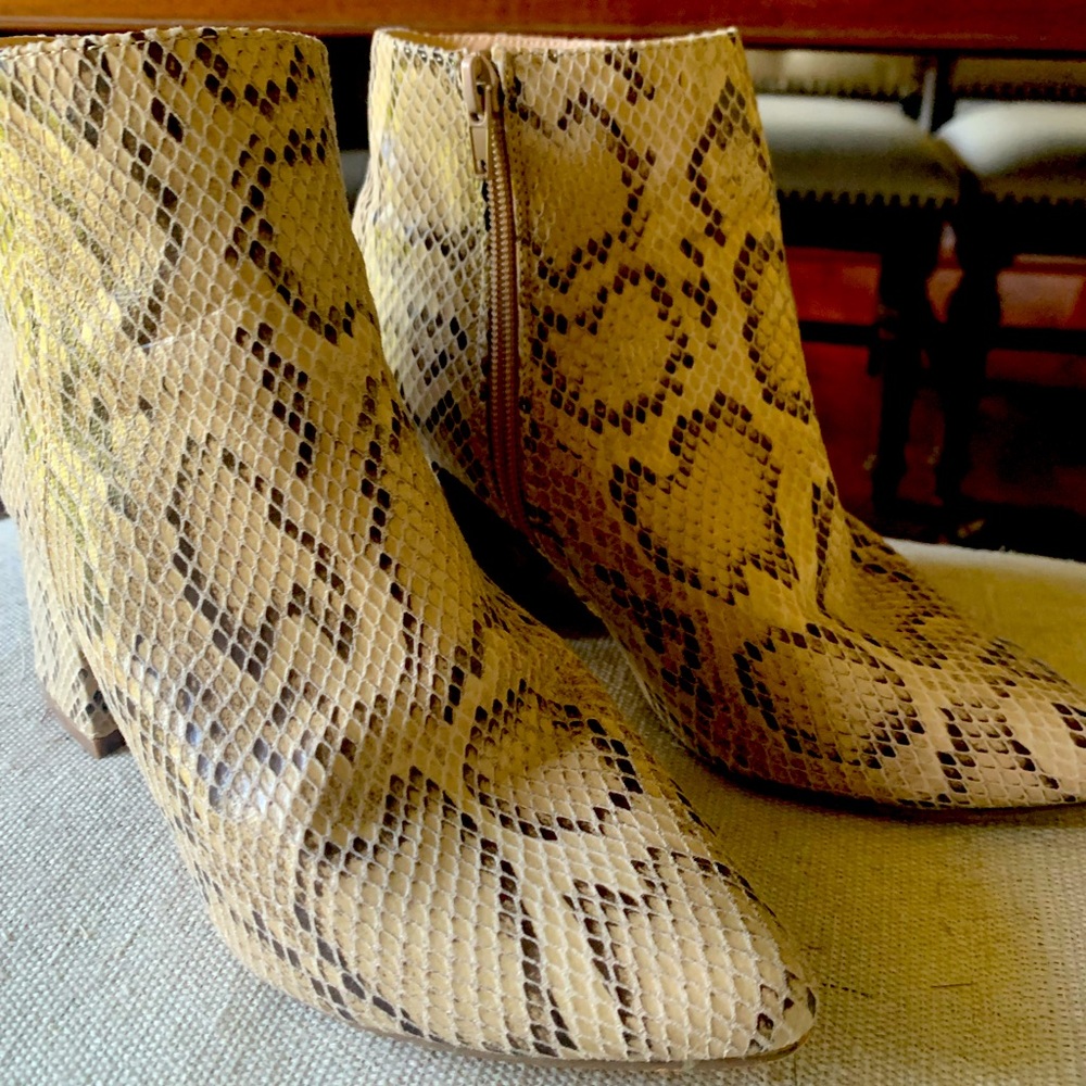 Faux Snake skin booties